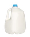 Gallon Milk Bottle with blue Cap Isolated on White Royalty Free Stock Photo