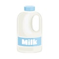 Gallon of milk Isolated on a white background. Vector illustration of a dairy product in a plastic bottle Royalty Free Stock Photo