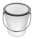 Gallon paint can in perspective, isolated Royalty Free Stock Photo