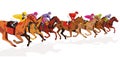 Gallop Horse Racing Isolated