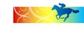 Galloping horse banner