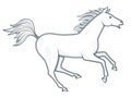 Galloping horse vector illustration