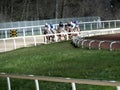 The jockey`s in great race . Royalty Free Stock Photo