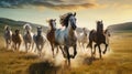 Galloping Symphony: Majestic Horses in Harmonious Motion