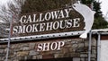 The Galloway Smokehouse Shop Sign at Carsluith, Dumfries and Galloway, Scotland