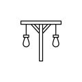Gallows, pirate icon. Element of pirate thin line icon Royalty Free Stock Photo