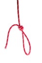 Gallows, red rope with knot Royalty Free Stock Photo