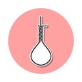 gallows sticker icon. Simple thin line, outline vector of Death icons for ui and ux, website or mobile application Royalty Free Stock Photo