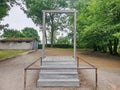 Gallows on which Rudolf Hoess was executed at Auschwitz Birkenau