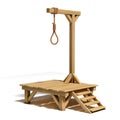 Gallows On White Background 3d Illustration