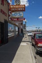 View of a stretch of the famous route 66 the city of Galllup