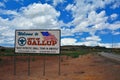 Welcome sign to Gallup, most patriotic small town in America