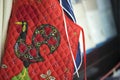 Galo de Barcelos printed on padded apron Royalty Free Stock Photo
