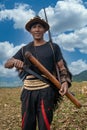 Galo Man with traditional dress. Royalty Free Stock Photo