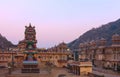 Galta ji or Monkey Temple in Jaipur. Ancient hindu Temple in Jauipir, India. Architecture of India