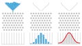 Galton box, normal distribution, Gaussian bell curve Royalty Free Stock Photo