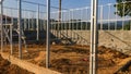 galvalum columns support walls for permanent semi buildings Royalty Free Stock Photo