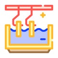 Galvanic bath color icon vector isolated illustration