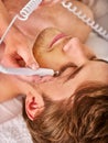 Galvanic stimulation facial male face treatment