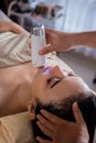 Galvanic treatment at spa salon