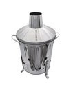 Galvanised Garden Incinerator Bin Royalty Free Stock Photo