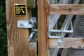 Galvanised latch system. Royalty Free Stock Photo