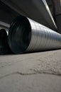 Galvanised steel ducting tubing for air extraction