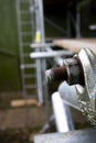 Scaffold pole connection Royalty Free Stock Photo