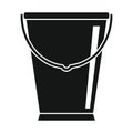 Galvanized bucket black simple icon