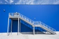 Galvanized Industrial Stairs Fire Escape Royalty Free Stock Photo