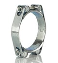 Galvanized metal clamp Royalty Free Stock Photo