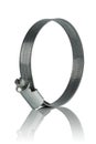 Galvanized metal clamp Royalty Free Stock Photo