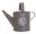 Galvanized metal vintage watering can isolated