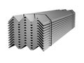 Galvanized steel corner. Metal products. 3d illustration