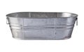 Galvanized Tub with clipping path Royalty Free Stock Photo