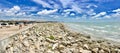 Galveston beach panorama, TX, USA Royalty Free Stock Photo