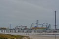 Galveston Island Historic Pleasure Pier on the Gulf of Mexico at Galveston Island, Galveston, Texas Royalty Free Stock Photo