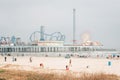 The Galveston Island Historic Pleasure Pier, in Galveston, Texas Royalty Free Stock Photo