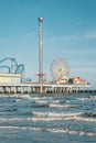 The Galveston Island Historic Pleasure Pier, in Galveston, Texas Royalty Free Stock Photo