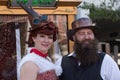 Galveston, TX/USA - 12 06 2014: Couple dressed in vintage style at Dickens on the Strand Festival in Galveston, TX Royalty Free Stock Photo