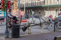 GALVESTON, UNITED STATES - Dec 17, 2018: Man on wagon in galveston Royalty Free Stock Photo