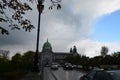 Galway Cathedral at Salmon Weir Bridge in Galway, Ireland