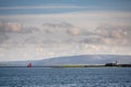 Galway Hooker type traditional sailing boat in Galway bay Royalty Free Stock Photo