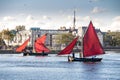 Galway Hooker type traditional sailing boat in River Corrib,