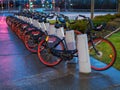 Galway / Ireland - 03/15/2020: Coca Cola zero bike rental station