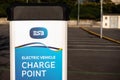 Galway, Ireland - 02.28.2021: ESB electric vehicle charge point for battery operated cars