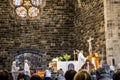 GALWAY, IRELAND - FEBRUARY 18, 2017: People praying inside of the Roman Catholic Cathedral of Our Lady Assumed into Heaven and St