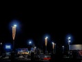Galway Ireland / November 24.2019 Dunnes store car park decorated and illuminated at night
