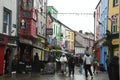 Crowd of people on the streets of Galway, Ireland Royalty Free Stock Photo