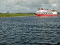 07/18/2019 Galway, Ireland. Tourists on board of Corrib princess cruise ship Royalty Free Stock Photo